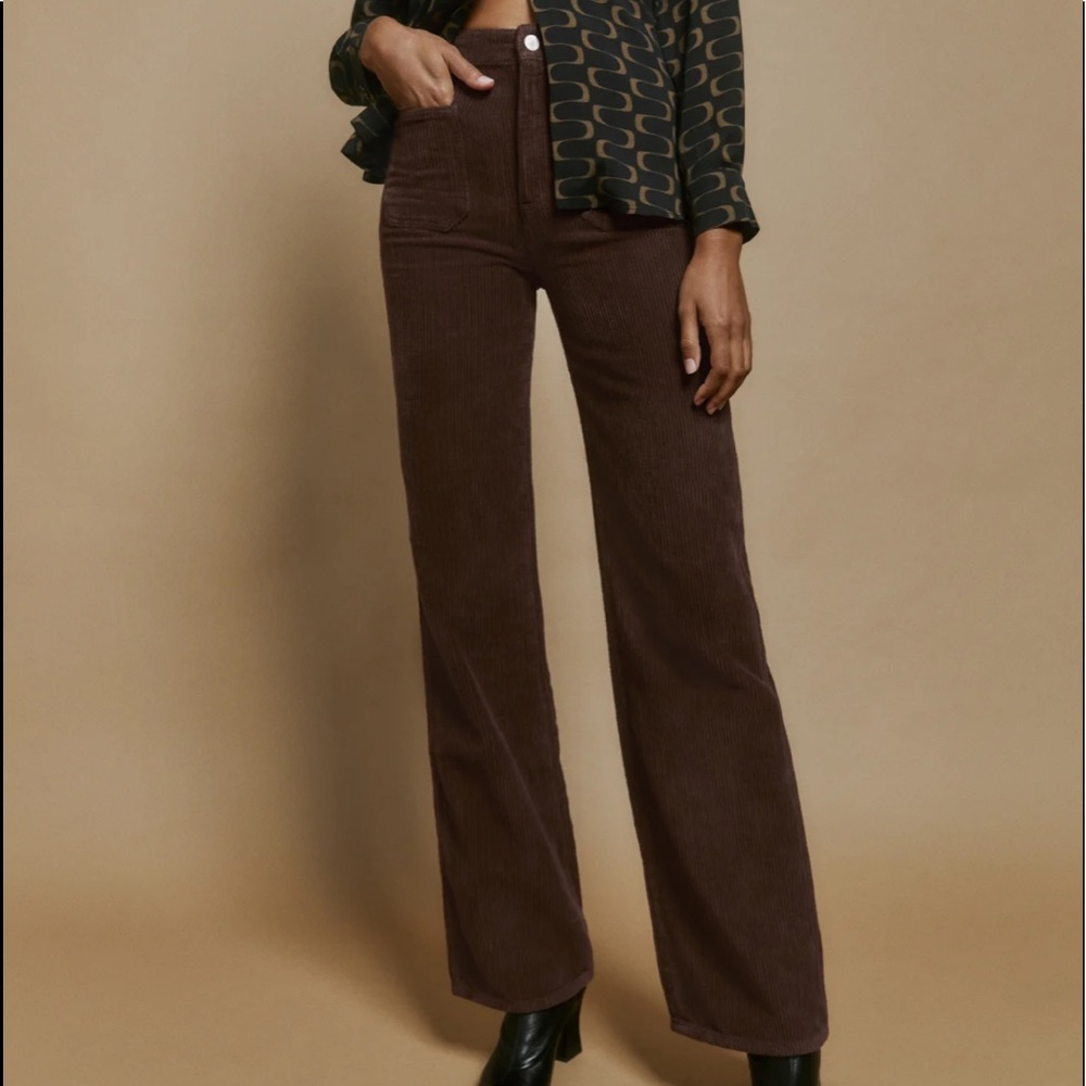 Alyssa High Rise Wide Leg Corduroy Pants